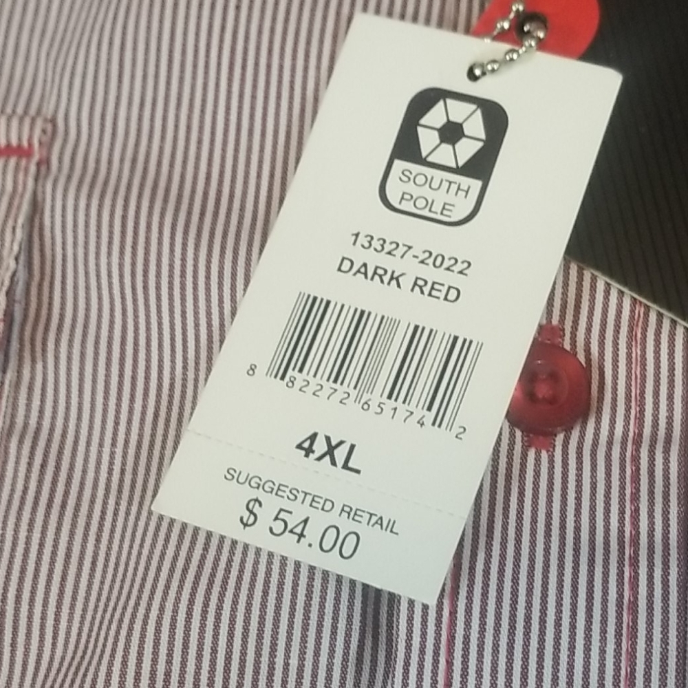 NWT South Pole Long Sleeve Button Down Shirt - Picture 5 of 6
